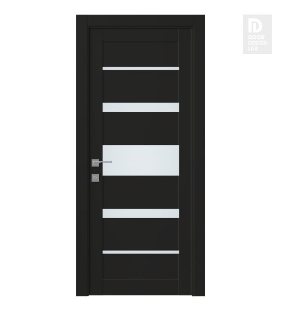 Avon 07-03 Vetro Black Matte Modern Interior Door by Belldinni