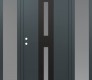 DIAMOND A6 64" X 80" ANTHRACITE/ANTHRACITE FROSTED GLASS PANEL BLACK LHI WITH 2 SIDELITES FROSTED GLASS