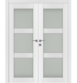 Palladio 3 Lite Vetro Bianco Noble Double doors