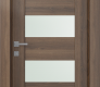 Avon 07-01 Vetro Pecan Nutwood Modern Interior Door by Belldinni