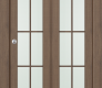 Avon 10 Lite Vetro Pecan Nutwood Modern Interior Bifold Doors by Belldinni
