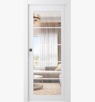 Palladio 5 Lite Clear Vetro Bianco Noble Pocket doors