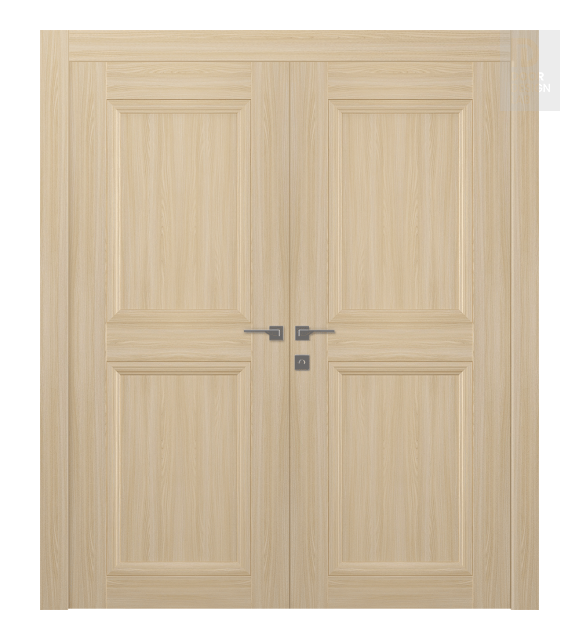 Oxford Duo 07 Rn Loire Ash Modern Interior Double Swing Doors by Belldinni