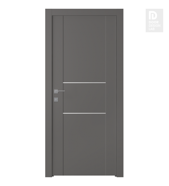 Avon 01 2H Gray Matte Modern Interior Door by Belldinni