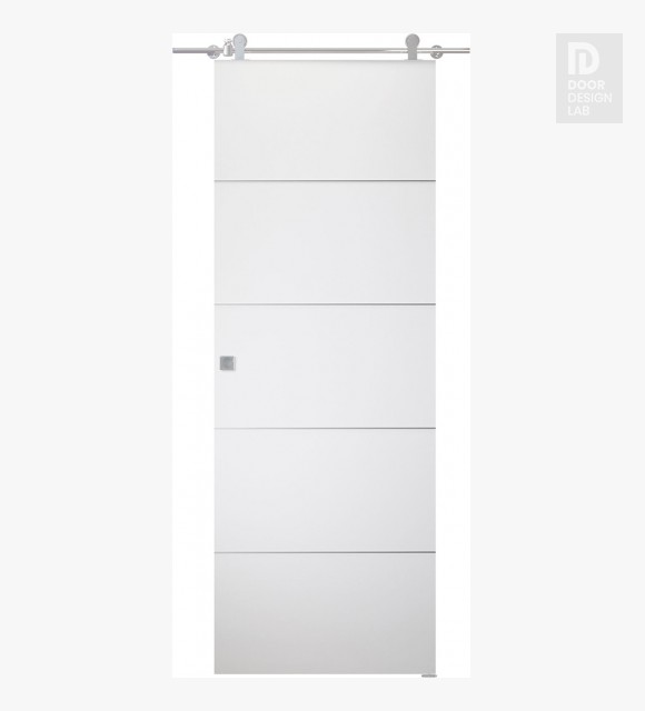 Palladio 4H Bianco Noble Modern Interior Barn Door by Belldinni