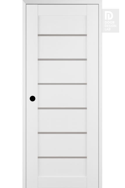 RTA RIGHT HAND PREHUNG CONCEALED DOOR SLAB ALBA BIANCO NOBLE 18" X 80" X 1 9/16"
