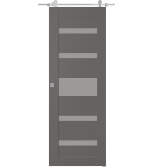 Avon 07-05 Vetro Gray Matte Barn doors