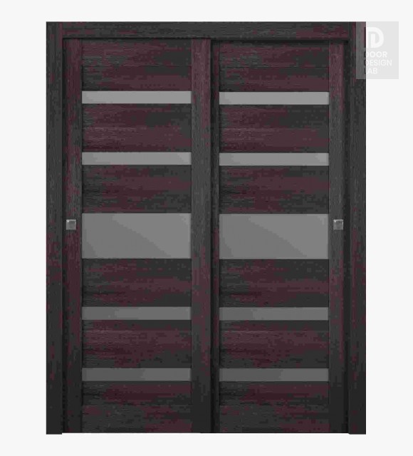 Avon 07-05 Vetro Veralinga Oak Modern Interior Bypass Doors by Belldinni