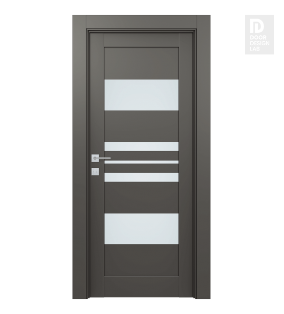 Romi Vetro Gray Matte Modern Interior Door by Belldinni