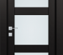 Avon 3 Lite Vetro Black Matte Modern Interior Door by Belldinni