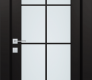 Avon 8 Lite Vetro Black Matte Modern Interior Door by Belldinni