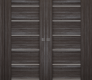 Alba Gray Oak Modern Interior Double Pocket Doors by Belldinni