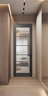 Palladio 5 Lite Clear Vetro Gray Oak