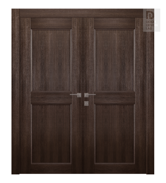 Oxford Uno 07 Rn Veralinga Oak Modern Interior Double Swing Doors by Belldinni