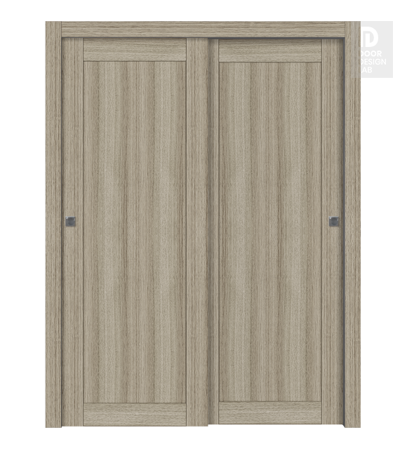 Shaker 1 Panel Shambor Modern Interior Bypass Doors by Belldinni
