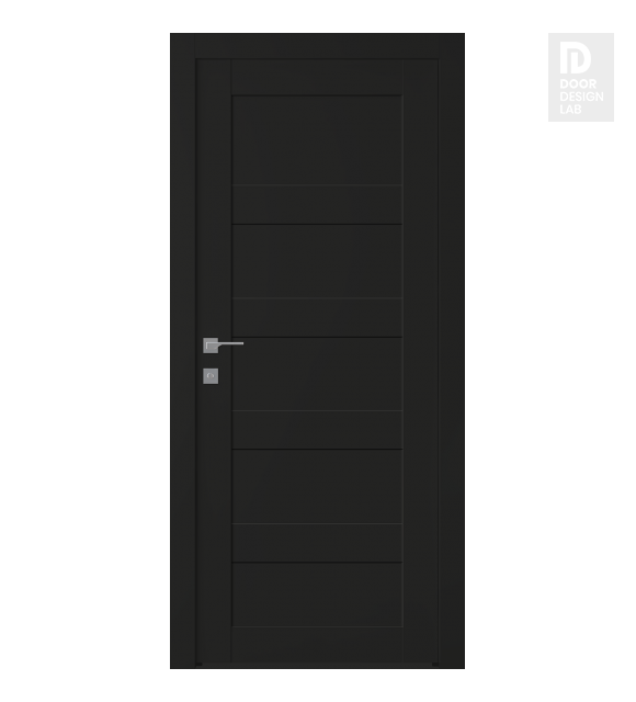 Avon 07 4R Black Matte Modern Interior Door by Belldinni