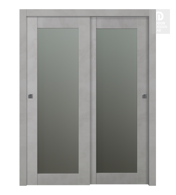 Avon 207 Vetro Light Urban Modern Interior Bypass Doors by Belldinni