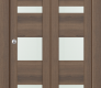 Avon 07-03 Vetro Pecan Nutwood Modern Interior Bifold Doors by Belldinni