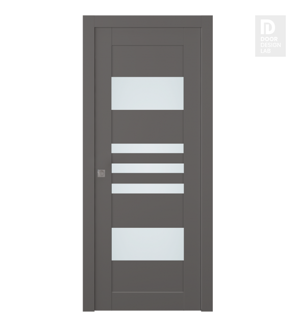 Leti Vetro Gray Matte Modern Interior Pocket Door by Belldinni