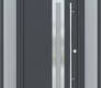 MODERN FRONT STEEL DOOR WITH SIDELITES ZEPHYR ANTRACIT/WHITE 61 1/16" X 81 11/16" LHI