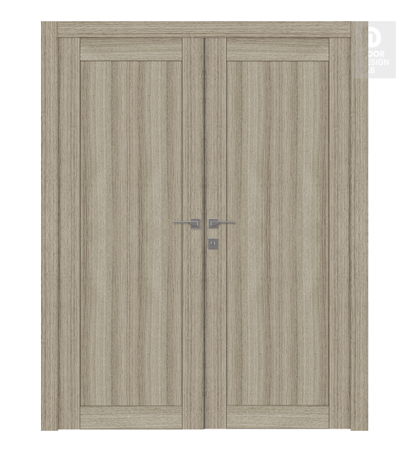 Shaker 1 Panel Shambor Modern Interior Double Swing Doors by Belldinni