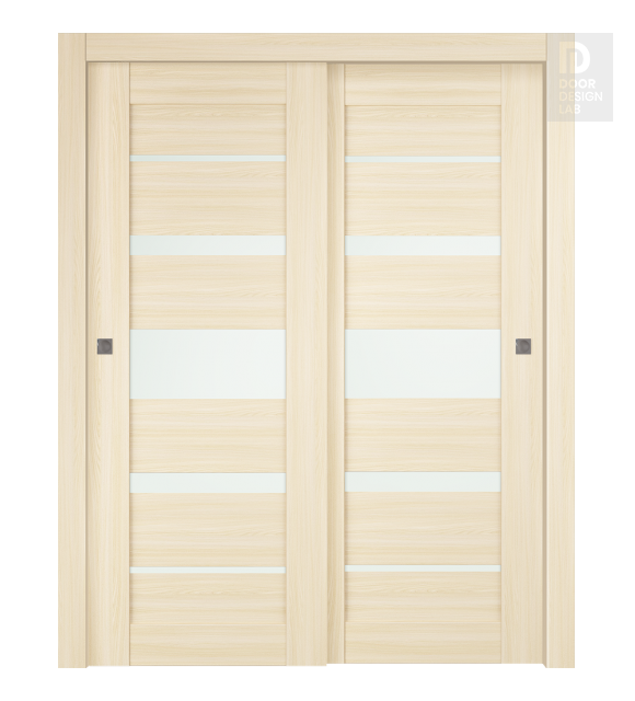 Avon 07-03 Vetro Loire Ash Modern Interior Bypass Doors by Belldinni