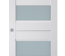 Dessa Vetro Bianco Noble Modern Interior Barn Door by Belldinni