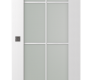 Palladio 8 Lite Vetro Bianco Noble Modern Interior Barn Door by Belldinni