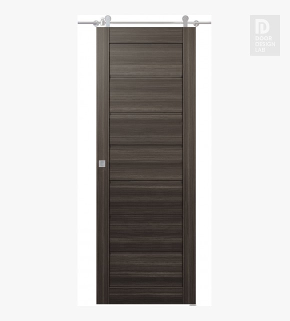 Alda Gray Oak Modern Interior Barn Door by Belldinni
