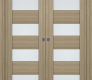 Avon 07-08 Vetro Shambor Modern Interior Double Pocket Doors by Belldinni