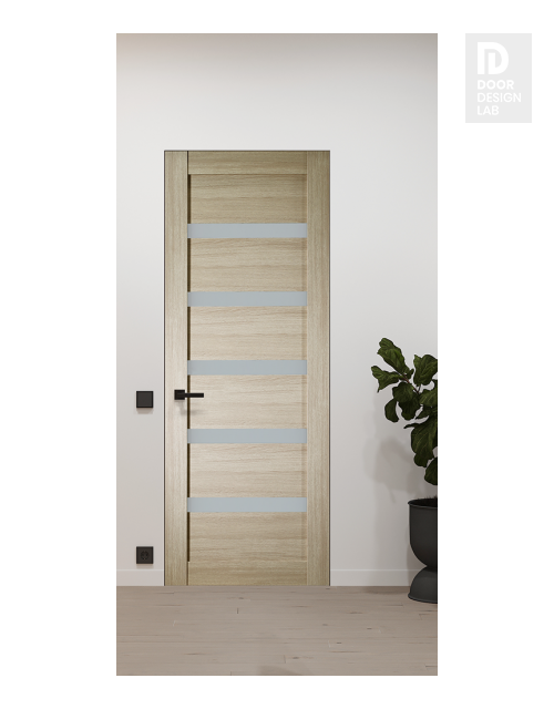 Leora Vetro Shambor Modern Interior Frameless Door by Belldinni