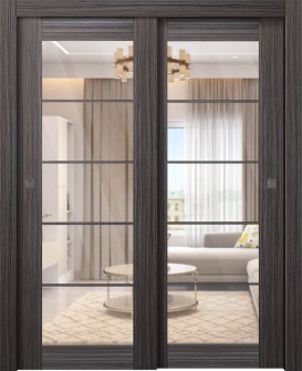 Palladio 5 Lite Clear Vetro Gray Oak