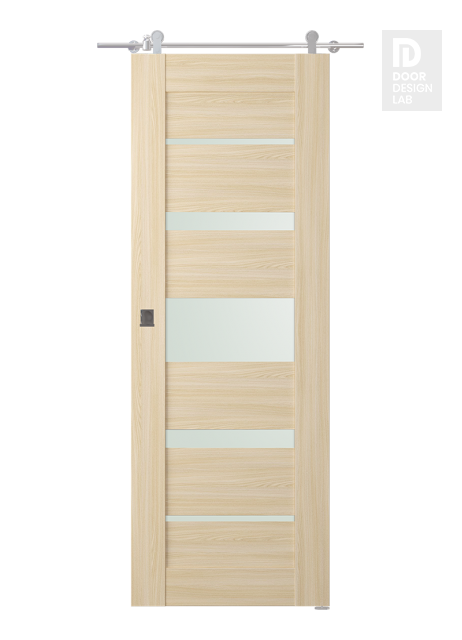 Avon 07-03 Vetro Loire Ash Modern Interior Barn Door by Belldinni