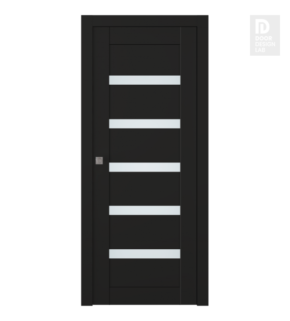 Avon 07-04 Vetro Black Matte Modern Interior Pocket Door by Belldinni