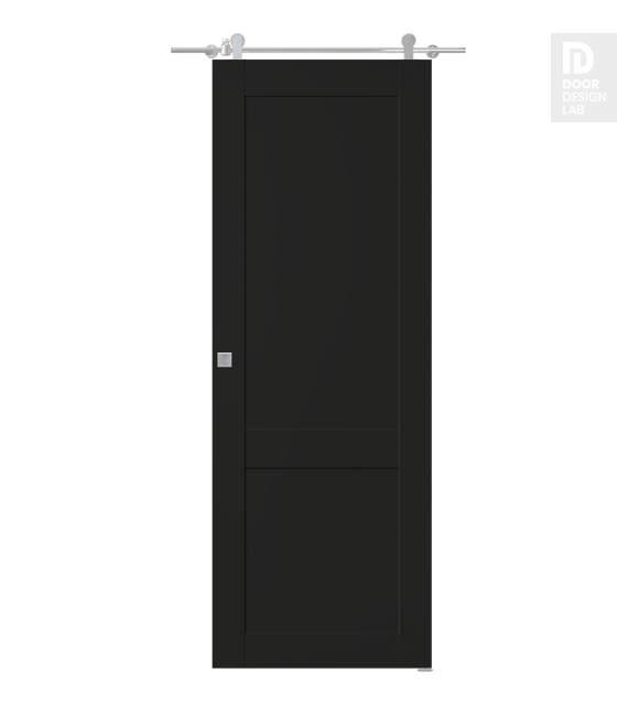 Avon 07 R Black Matte Modern Interior Barn Door by Belldinni
