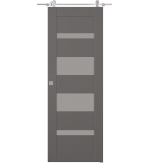 Avon 07-01 Vetro Gray Matte Barn doors