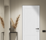 Shaker 2 Panel Bianco Noble Modern Interior Frameless Door by Belldinni