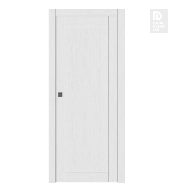 Shaker 1 Panel Bianco Noble Modern Interior Pocket Door by Belldinni