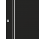 Optima 2V Black Matte Modern Interior Barn Door by Belldinni
