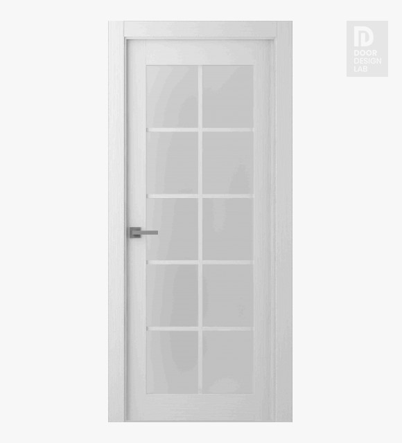 Palladio 10 Lite Vetro Bianco Noble Modern Interior Door by Belldinni