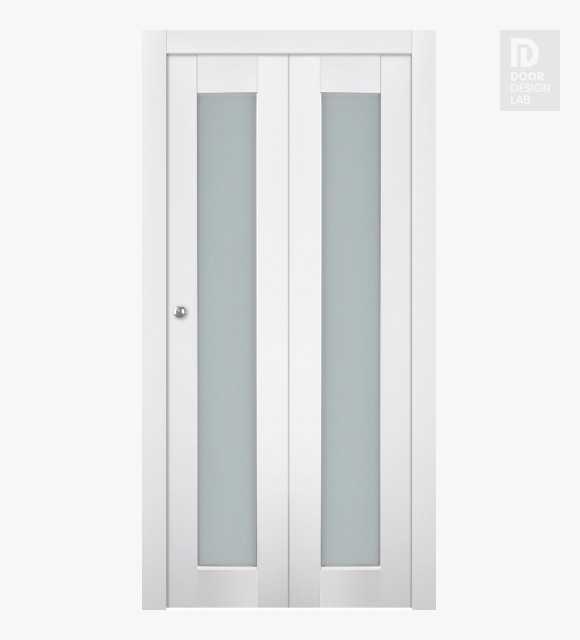 Smart Pro 207 Vetro Polar White Modern Interior Bifold Doors by Belldinni