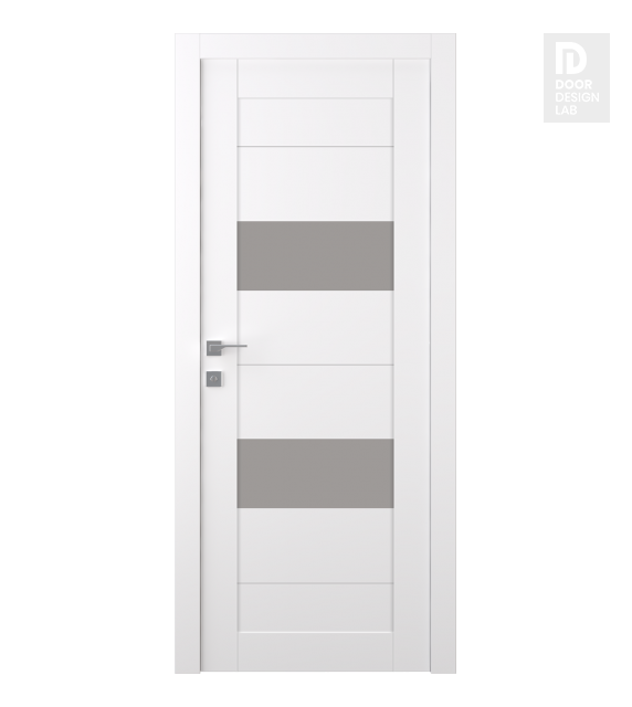 Berta Vetro Snow White Modern Interior Door by Belldinni