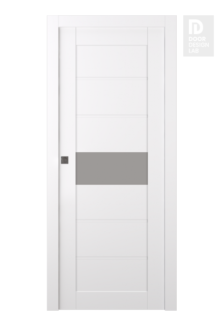 Edna Vetro Snow White Modern Interior Pocket Door by Belldinni