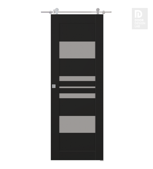 Romi Vetro Black Matte Modern Interior Barn Door by Belldinni