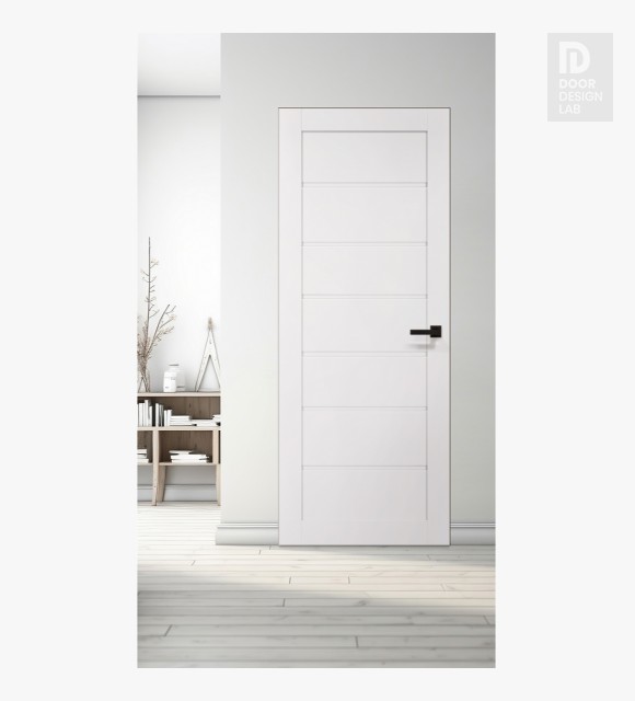 Alda Snow White Modern Interior Frameless Door by Belldinni