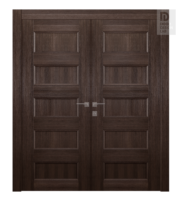 Oxford Uno 07 4R Veralinga Oak Modern Interior Double Swing Doors by Belldinni