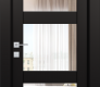 Avon 3 Lite Clear Vetro Black Matte Modern Interior Door by Belldinni