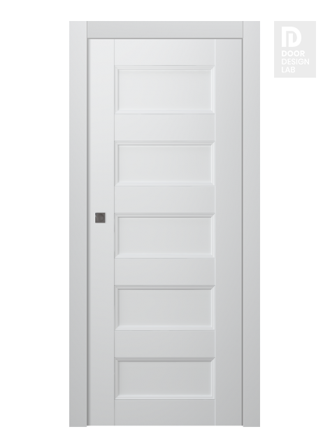 Oxford Uno 07 4R Snow White Modern Interior Pocket Door by Belldinni