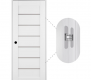 RTA RIGHT HAND PREHUNG CONCEALED DOOR SLAB ALBA BIANCO NOBLE 18" X 80" X 1 9/16"