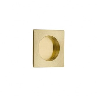 EMTEK FLUSH PULL SQUARE PASSAGE SATIN BRASS (US4) 2213